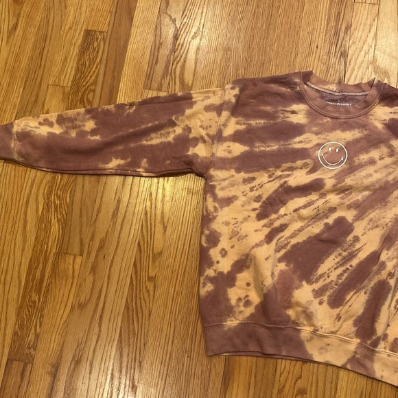TIE dye smiley face sweatshirt Size Medium - Picture 2 of 6